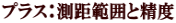 プラス:測距範囲と精度